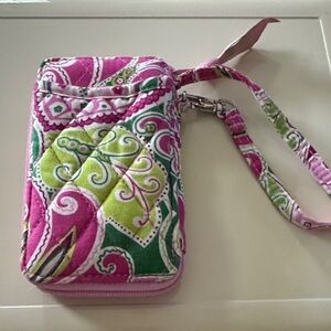Vera Bradley Pink and Green Quilted Phone Case